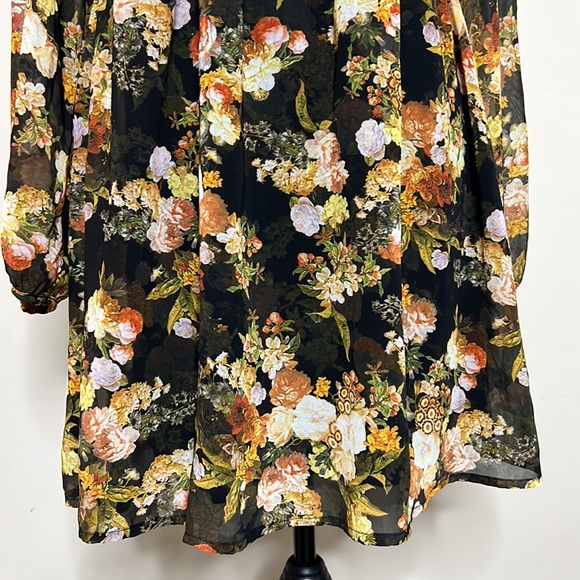 🍁 EUC Beautiful Fall Floral Dress - Picture 4 of 10